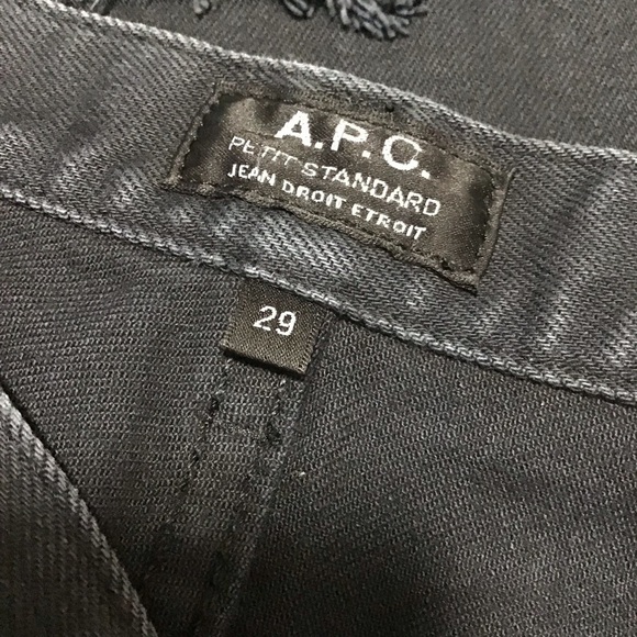 A.P.C. Petit Standard Jean Droit Etroit in Black. - Picture 9 of 11